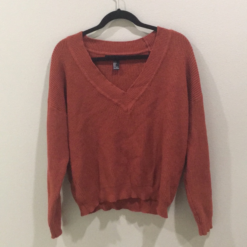 Rusty orange long sleeve sweater